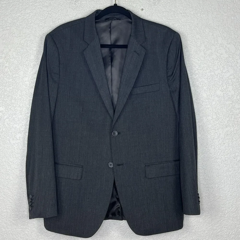 Banana Republic 42S Tailored Slim Fit Wool Blend Gray Jacket Blazer